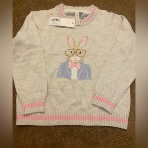 Janie & Jack Cottagecore Bunny Rabbit Easter Wonderland Sweater New Size 3 Cute